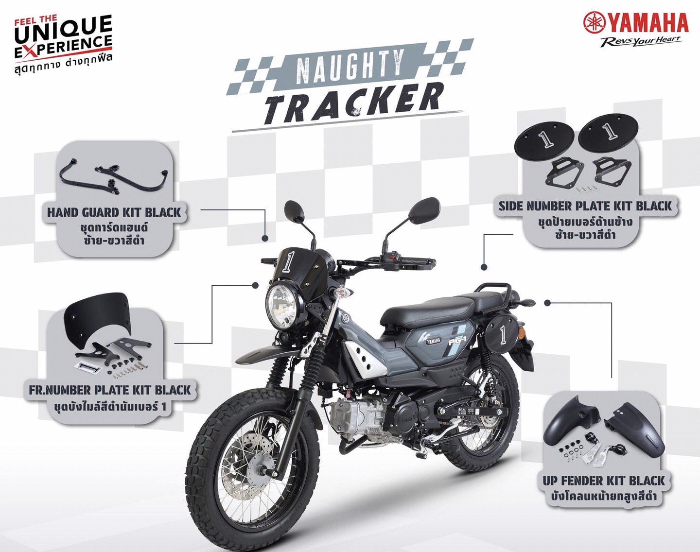 ACCESSORIES ชุดแต่และอะไหล่แท้จากยามาฮ่า NEW YAMAHA PG-1
